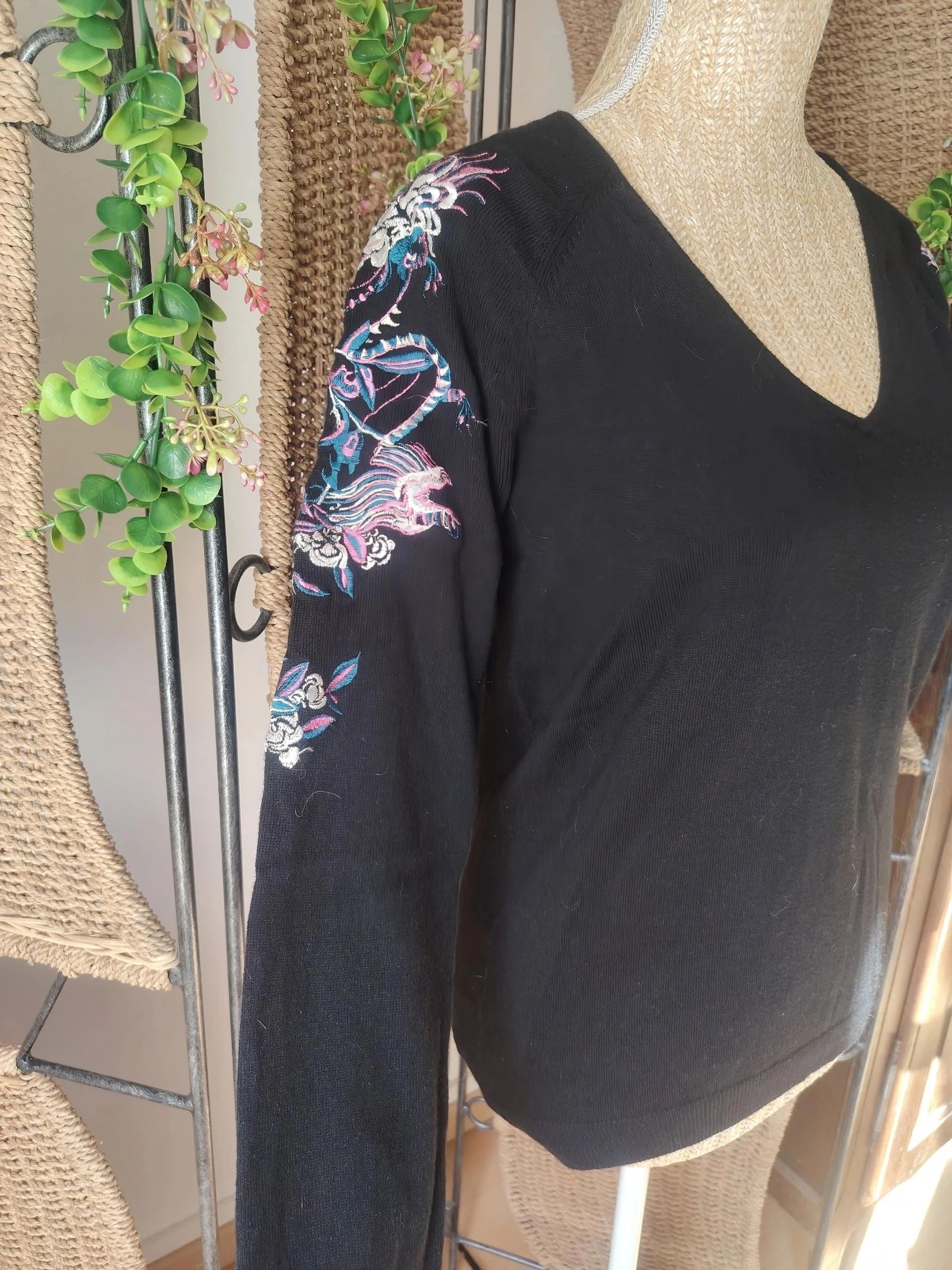 Pull brodé femme 36 Promod  – photo 3